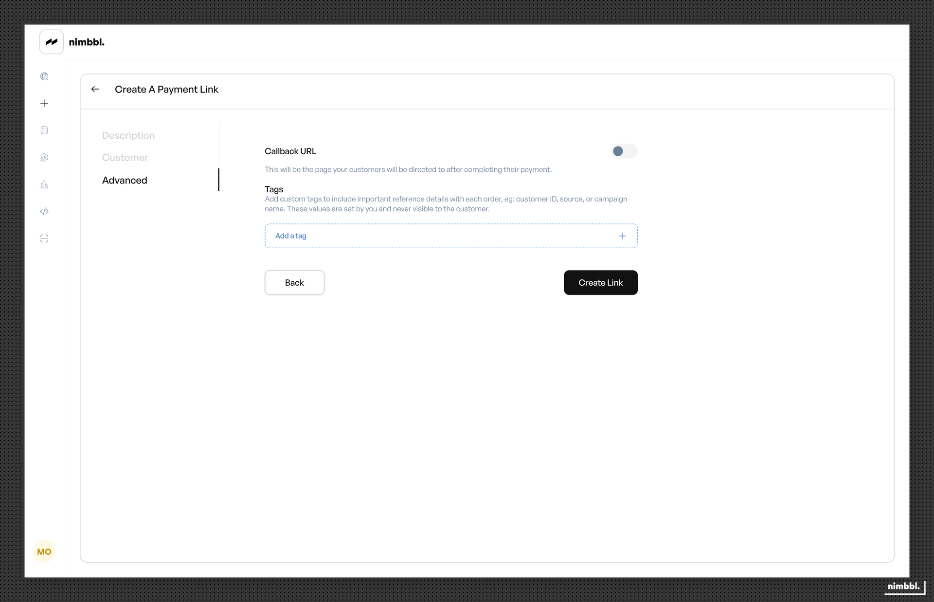 Custom tags interface showing key-value pair configuration