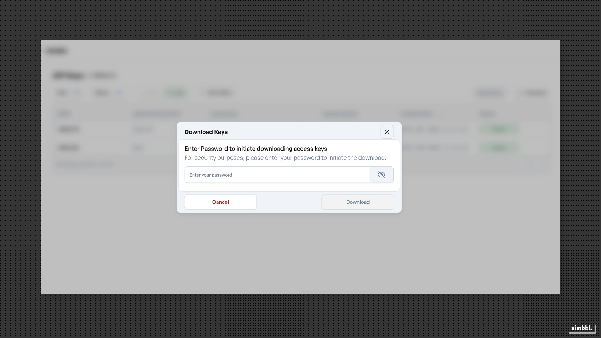 Download credentials