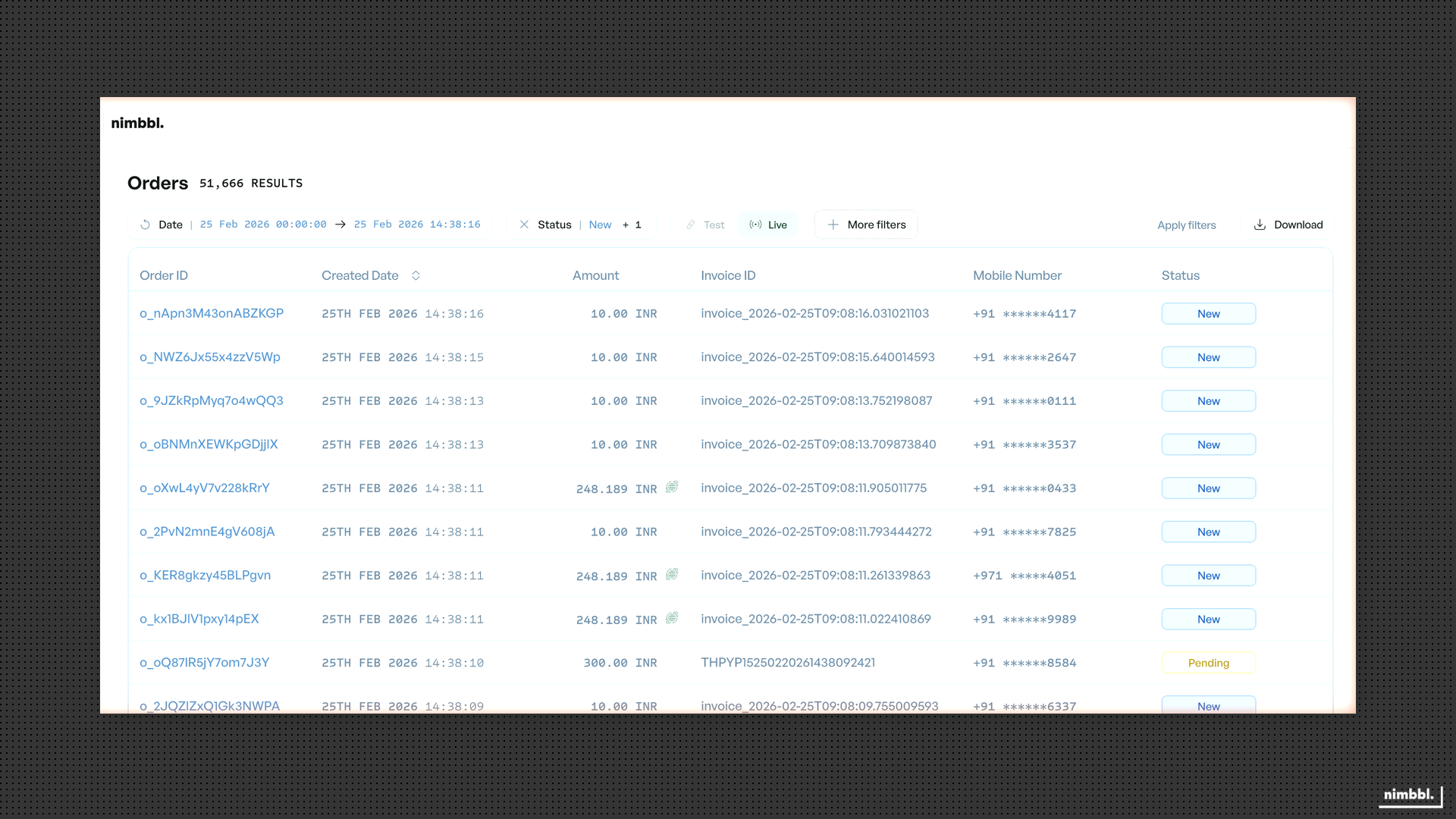 URL parameters showing applied filters