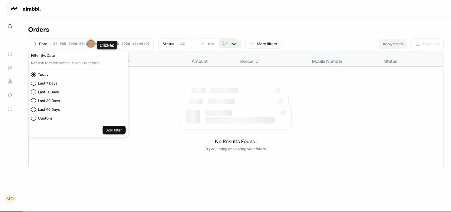 Applying filters workflow showing how to select, stage, and apply filters
