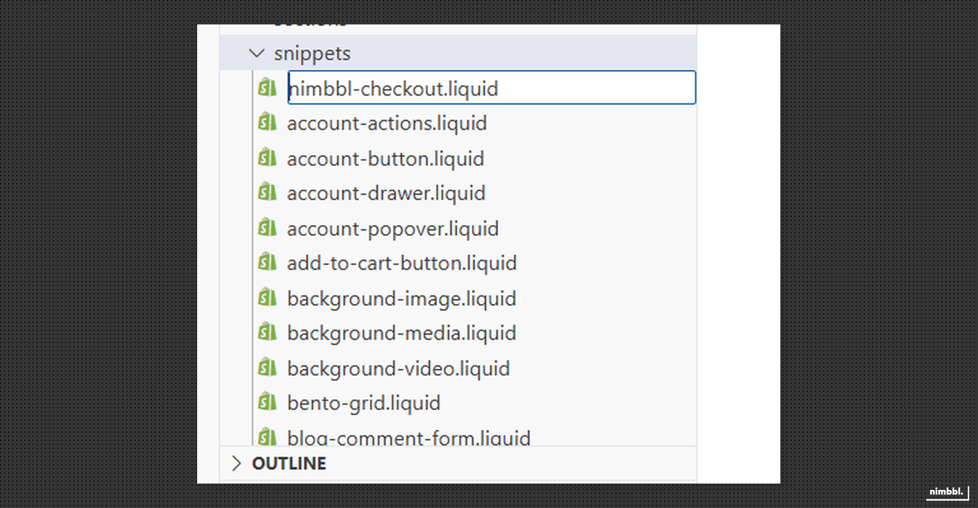 Naming the snippet file