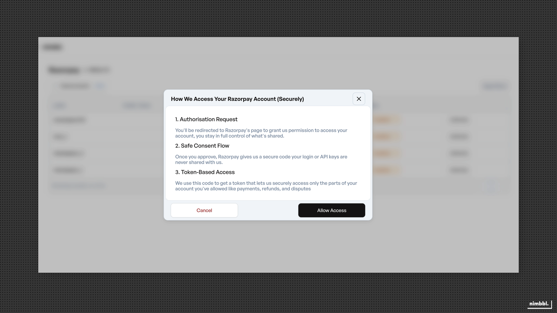 Razorpay authorization