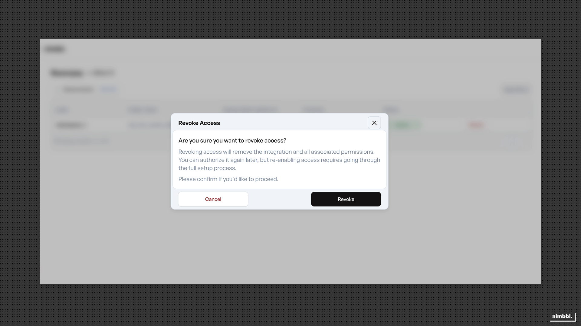 Razorpay revoke confirmation