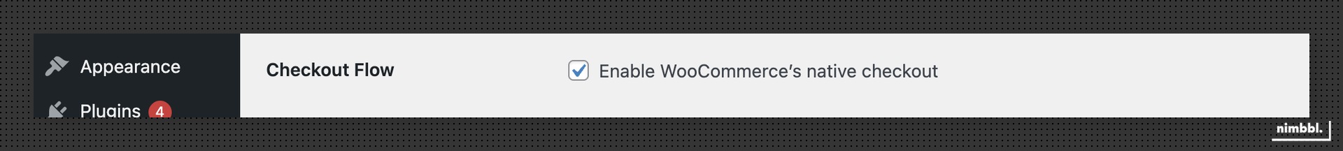 Native checkout flow toggle